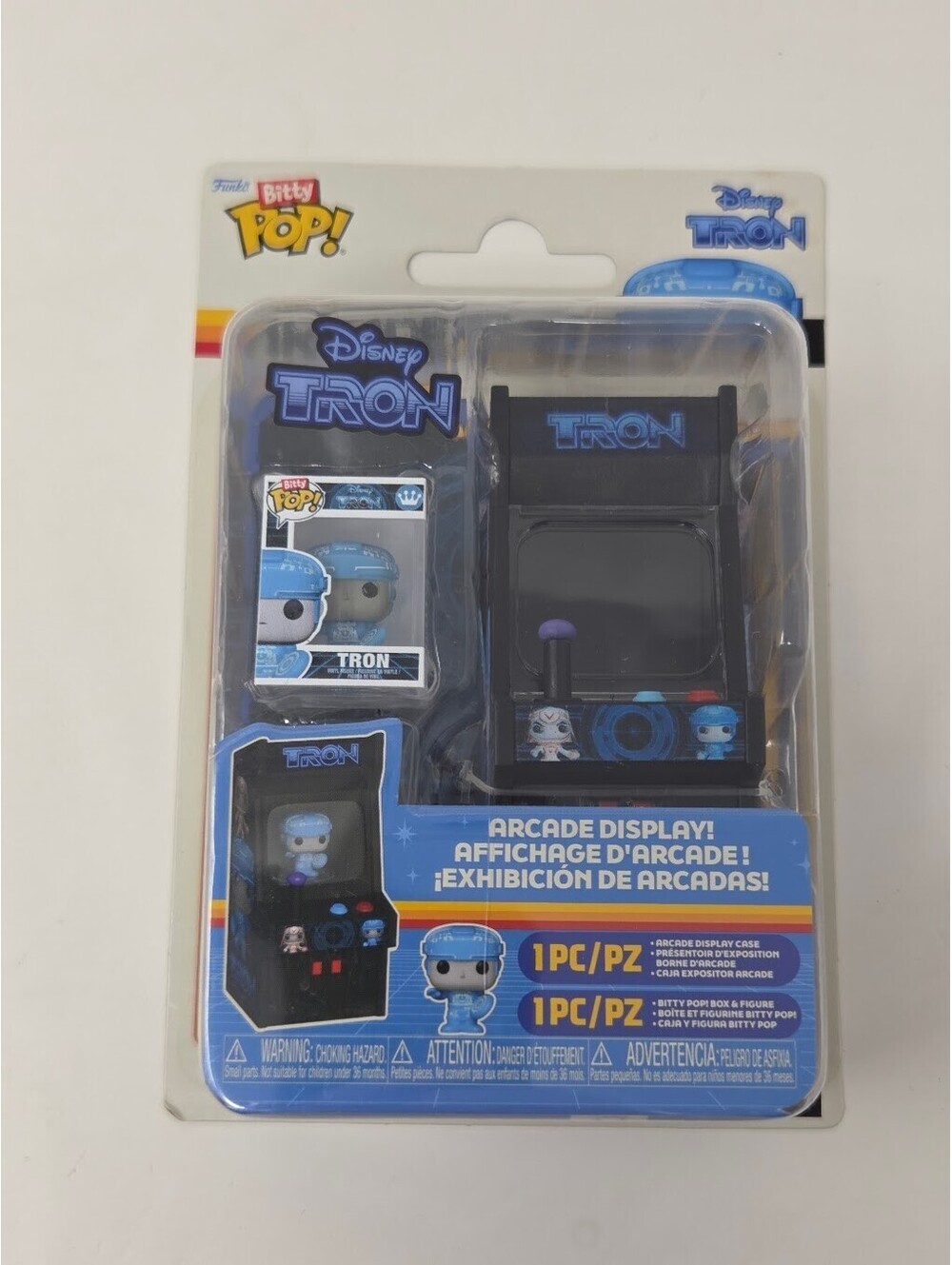 Funko Bitty Pop Disney Tron Arcade Display Case With Figure Sealed New